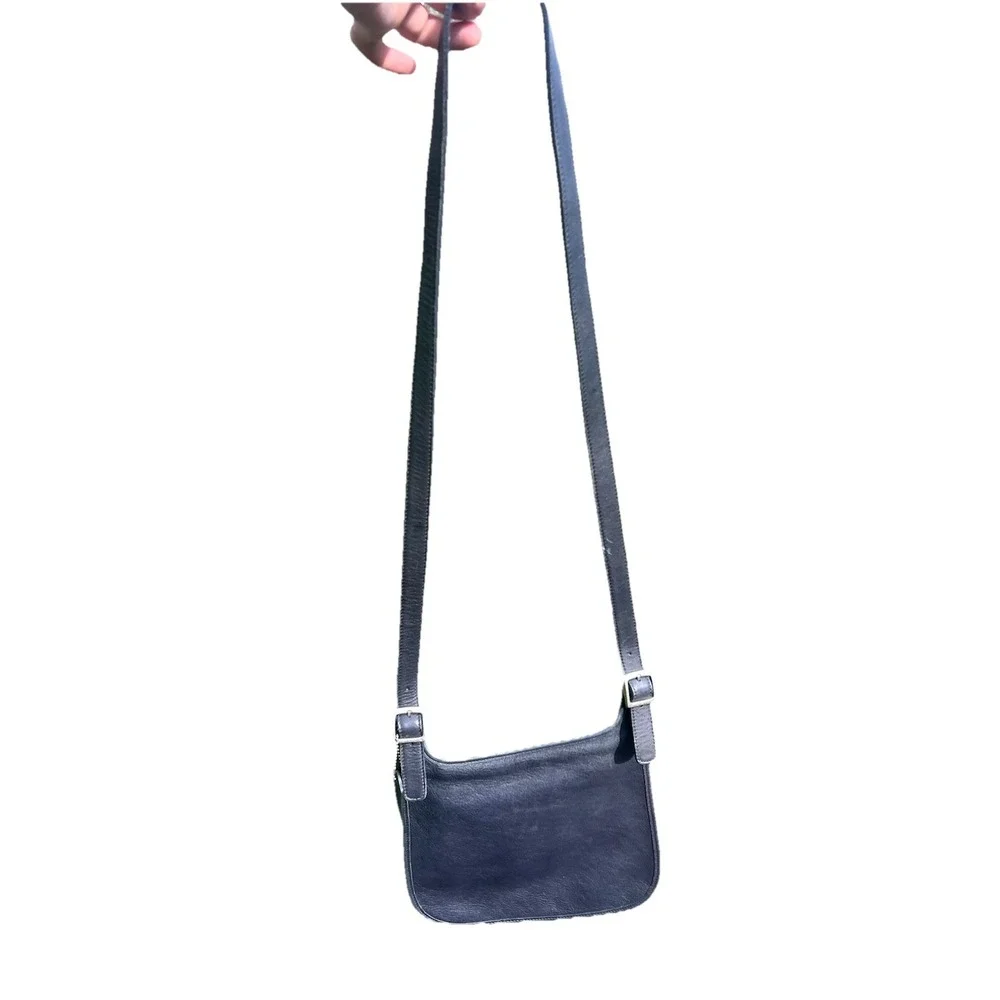 Vintage COACH 9131 Legacy Saddle Black Leather Flap Crossbody Shoulder Bag READ